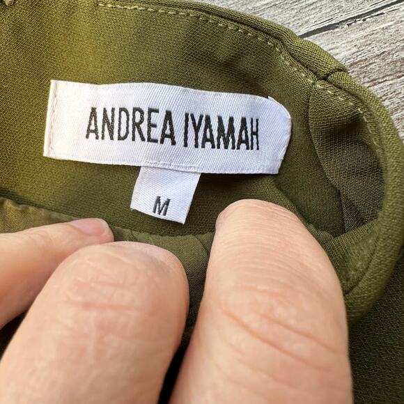 Andrea Iyamah Edar Jumpsuit Green Olive Med Classy - Picture 10 of 11
